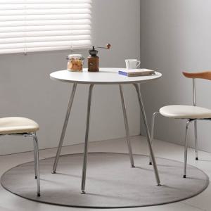 스테인리스 이지 원형 테이블 2인용 3인용 식탁 탁자 카페 거실 티 테이블