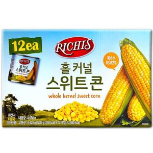 [코스트코] 리치스 홀 커널 스위트콘 3420g(285g x 12캔) 옥수수 캔 통조림