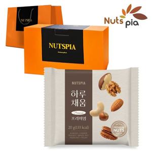 [넛츠피아] 하루채움 프리미엄 100봉 하이엔드 선물세트 (쇼핑백 포함) 견과류 하루견과 믹스넛