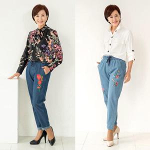 [바네사리찌][바네사리찌] 꽃자수 청바지 2종 세트