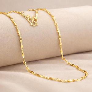 3mm 도금 목걸이 벨루아 변색없는 여성 쥬얼리 골드 체인 줄 슬림 얇은 데일리 여자