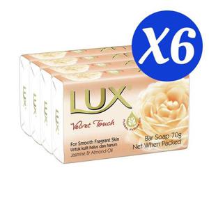 럭스 바 비누 벨벳 터치 70g 바 4팩X6개