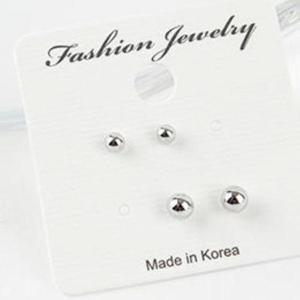 [옷자락]여자 은볼 금볼 베이직 레이어드 증명사진 귀걸이