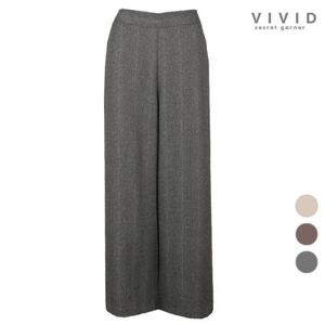 [비비드 시크릿가너]여성 겨울 모직 헤링본 기모 통팬츠