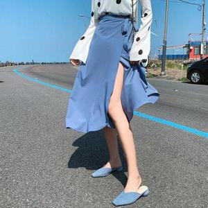 [모노위크]루루 실키 롱 랩스커트