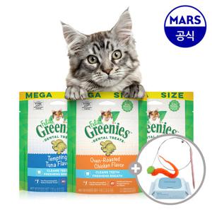 그리니즈 필라인 130gx3개 골라담기+고양이낚시대+베베숲물티슈1팩