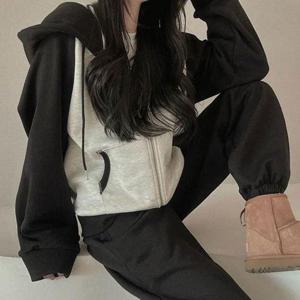 여자트레이닝복 후드 배색 나그랑 세트 여자 트레이닝복 조거