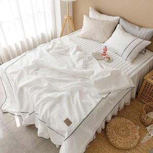 갤러리아_클라우드 뱀부 시어서커 여름이불+베개커버 침구세트 (KK)