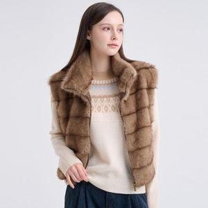 [라온](LAON) 에코퍼 호리젠탈 컷팅 집업 베스트