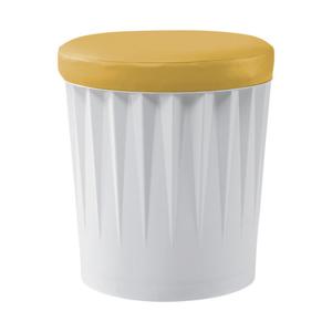 [에보니아] 보비 다용도의자 화이트바디/와인바디 (수납의자/스툴/드럼체어/깡통의자)