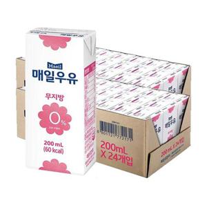 매일 멸균우유 무지방 0% 200ml X 48팩