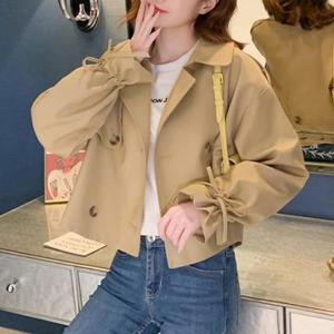 [시스터즈] 여성 숏 크랍 트렌치 코트  재킷 점퍼