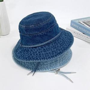여자 남자 스트링 스트랩 데님 벙거지 모자