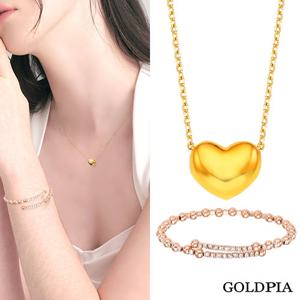 [골드피아] 24K 순금 퀸즈 하트 목걸이 (24K 펜던트 + 체인목걸이)