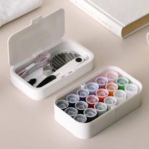 바느질도구 화이트 바늘 실 쪽가위 반짓고리함 반짇고리세트