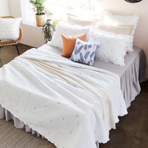 [애끌리아] 자수 워싱 베드 스프레드 세트(사이즈 균일가)