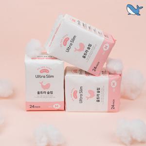 춤추는고래 대용량 생리대 중형 24P X 3팩(72매)