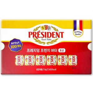 [해핑] 코스트코 프레지덩 프렌치 포션 버터 1000g(10g x 100개) 무염 냉장