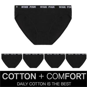 [마이핏]블랙 여성팬티 5매 순면팬티 여성팬티세트 학생속옷 주니어