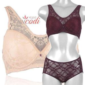 [미코디]플라워패턴올레이스메쉬무빙몰드브라팬티세트901113S