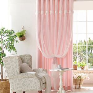 프린세스 이중 레이스 커튼 특대형