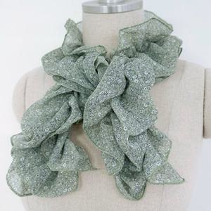 [애슬릿] 미니 쁘띠 쉬폰 얇은 잔꽃 스카프