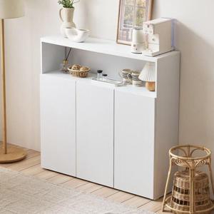 토니 1200 슬림 키높은 수납장 상부오픈형 거실 다용도 침대옆 수납장