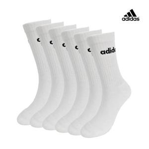 [아디다스]아디다스 리니어 운동 크루 장목 양말 6P 세트 JL6096