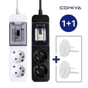 1+1 코니야 멀티탭 고용량 누전차단 2구 2.5M 국산 과부하차단 4000W