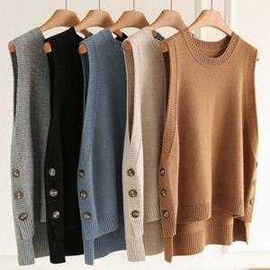 [몽벨리즈]마렌사이드버튼니트조끼 mde2302659