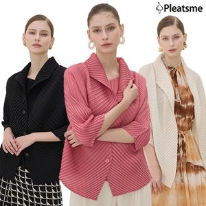 [플리츠미] 플리츠 오블리크 싱글재킷+슬리브리스 블라우스 set