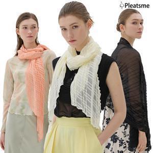 [플리츠미] 더블 오블리크 플리츠 스카프 1종