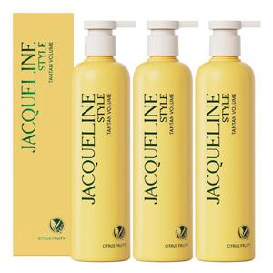 [단독특가] 재클린스타일 탄탄 볼륨 탈모완화 두피케어 비건 샴푸 시트러스 프루티 500ml 3개