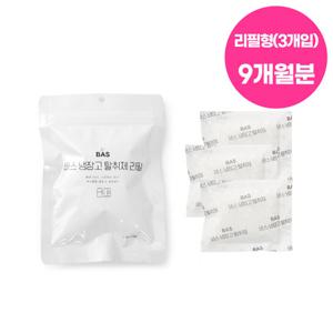 [찌든 음식물 냄새 NO] BAS 냉장고 탈취제 리필 1개(3개입)