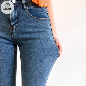 토마토팩토리 여성용 밴딩 데님 스키니 일자 청바지