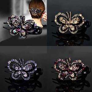 나비 큐빅비녀집게핀 올림머리 고정머리핀 빅사이즈 W9359A3