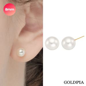 [골드피아] 14K 8mm 펄 귀걸이