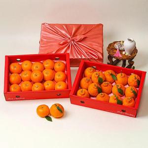 [보자기포장]제주 2종 중과 한라봉2.6kg+천혜향2.6kg 과일선물세트