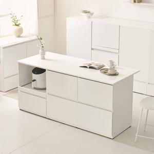 나무뜰 위드 E0 완전수납 광파오븐 아일랜드 홈바 식탁 렌지대 수납장 1800X750 YDF263