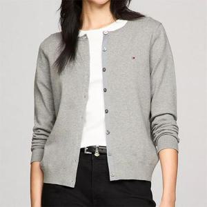 [해외배송] 타미 여성 라잇웨잇 버튼업 가디건 Grey Heather