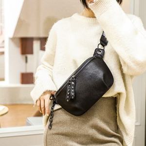 [달라보여] 소가죽 커리일 힙색 크로스백 a02659