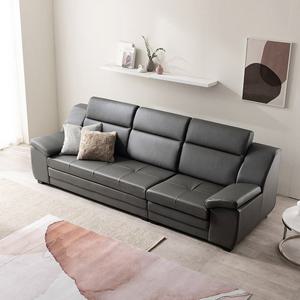 [삼익가구] 윌리엄 천연소가죽 4인용 소파(스툴제외)