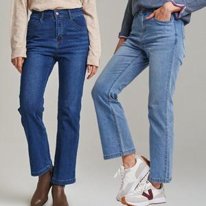 [미르바네스] 여성 라이크라 밴딩데님팬츠