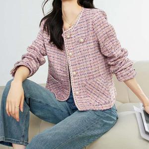 ★기간한정세일★[유니제이] 후빙 진주 포인트 트위드 자켓