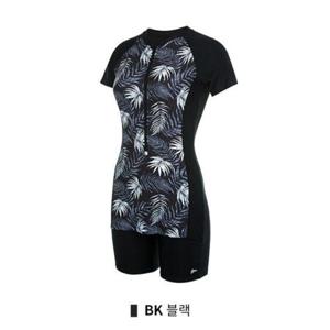 레노마수영복 HC04 수경+수모+폴리백*여성 트로피컬 반팔 집업 반신수영복