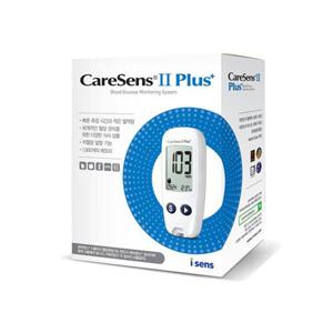 케어센스2 플러스 혈당측정기 당체크기 혈당시험지 10개 채혈기 채혈침10개 보관가방 당뇨수첩