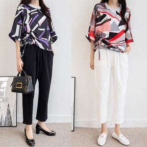 ★특가★여성 세미캐쥬얼 상하의 세트 가오리핏 상의+배기핏 팬츠