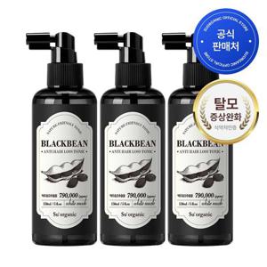수오가닉 블랙빈 맥주효모 탈모완화 카페인 헤어토닉 150ml 3개