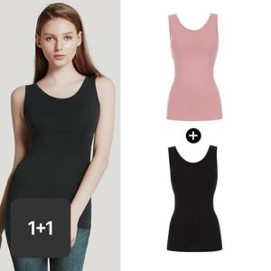 앤왁스 노캡 배쏙티 에코모달 런닝형 1+1세트 (핑크+블랙)