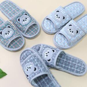 1+1 2종세트 남성 3중쿠션 층간소음 면 슬리퍼 미끄럼방지 거실화